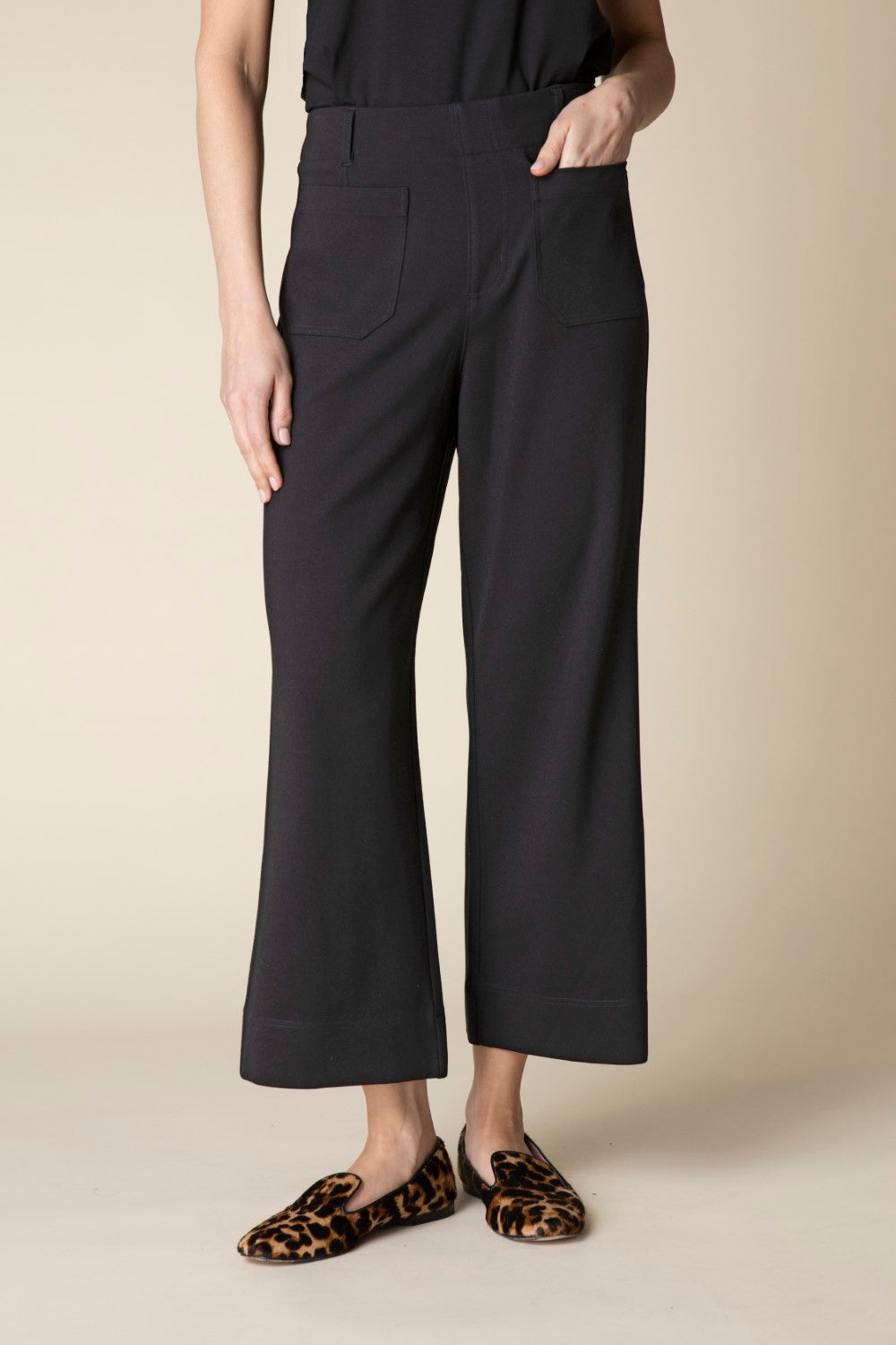 Luxe Ponte Crop Wide Leg Pant