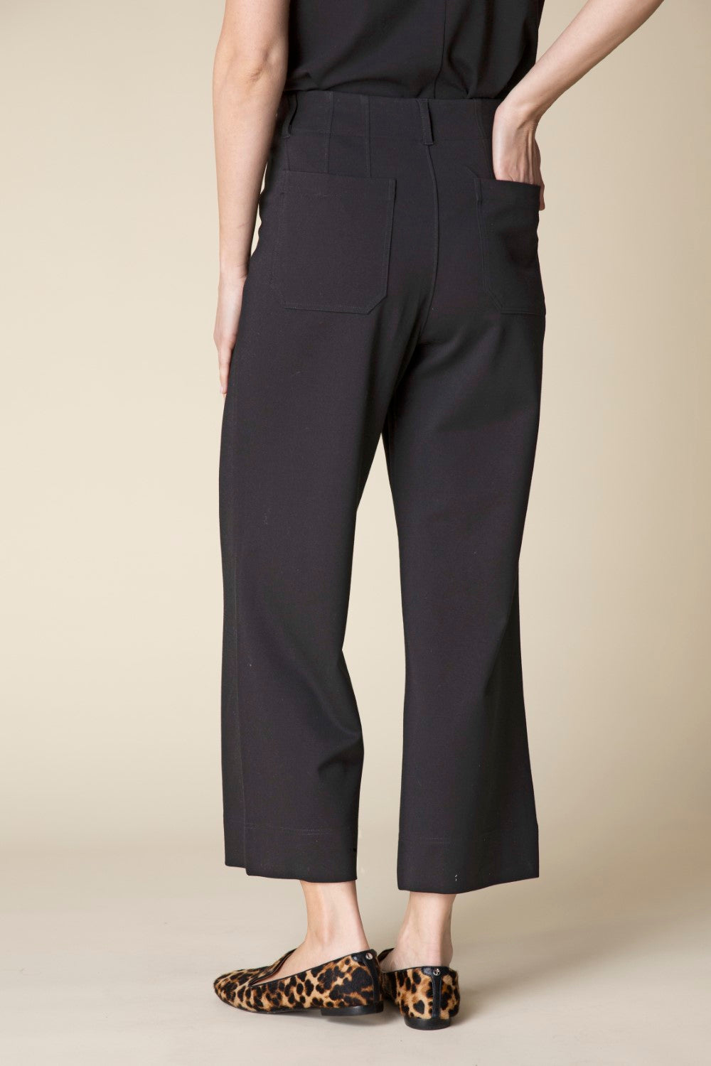 Luxe Ponte Crop Wide Leg Pant