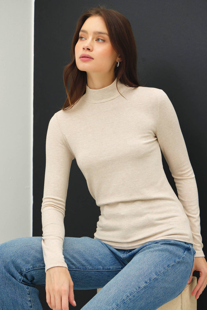 Turtleneck Knit Top