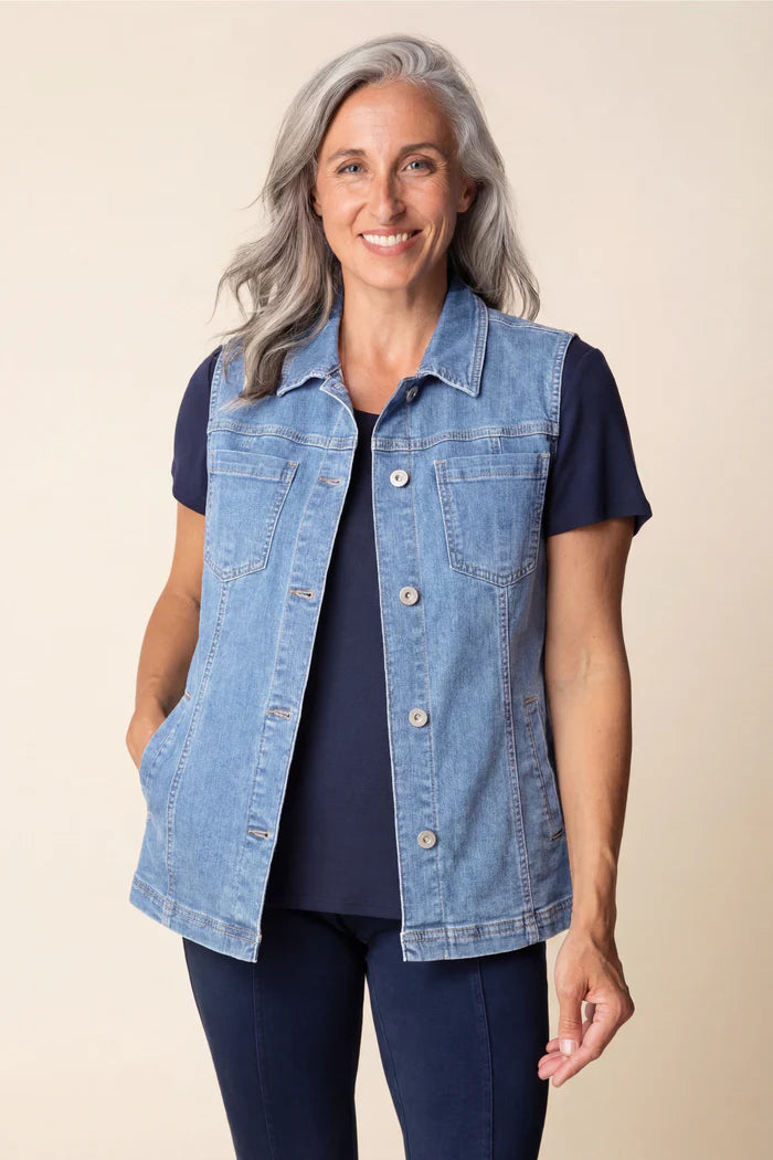 Stretch Denim Vest