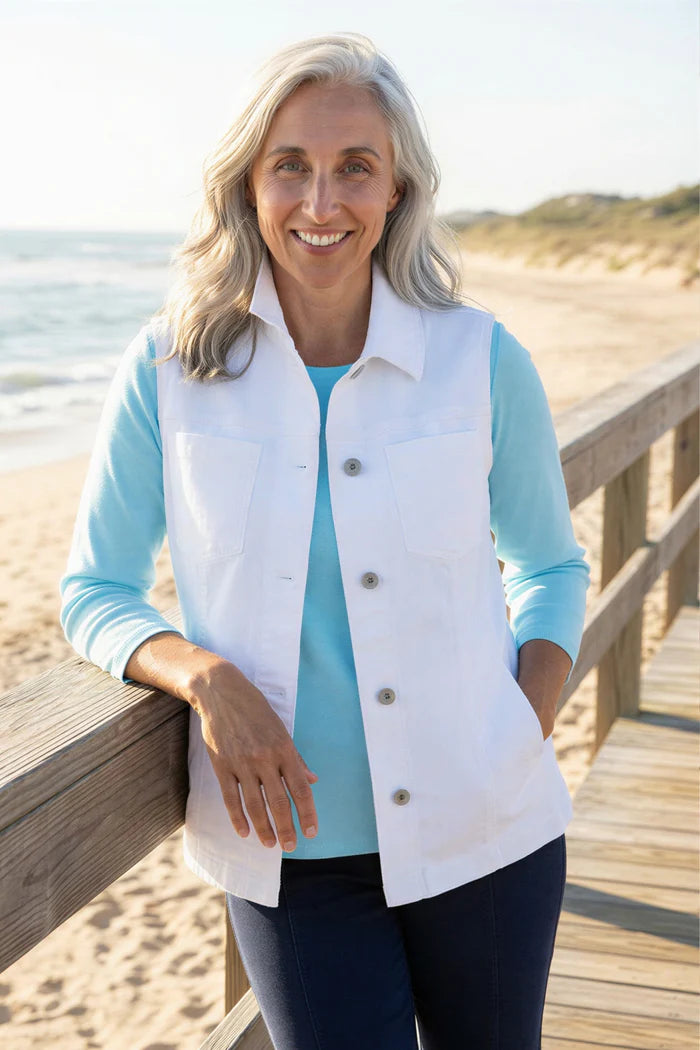 Stretch Denim Vest
