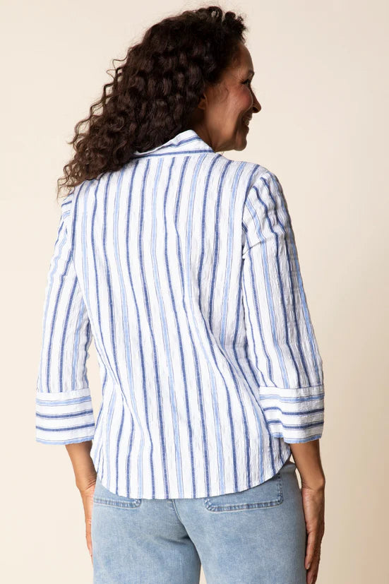 Hampton Stripe Half Placket Pullover