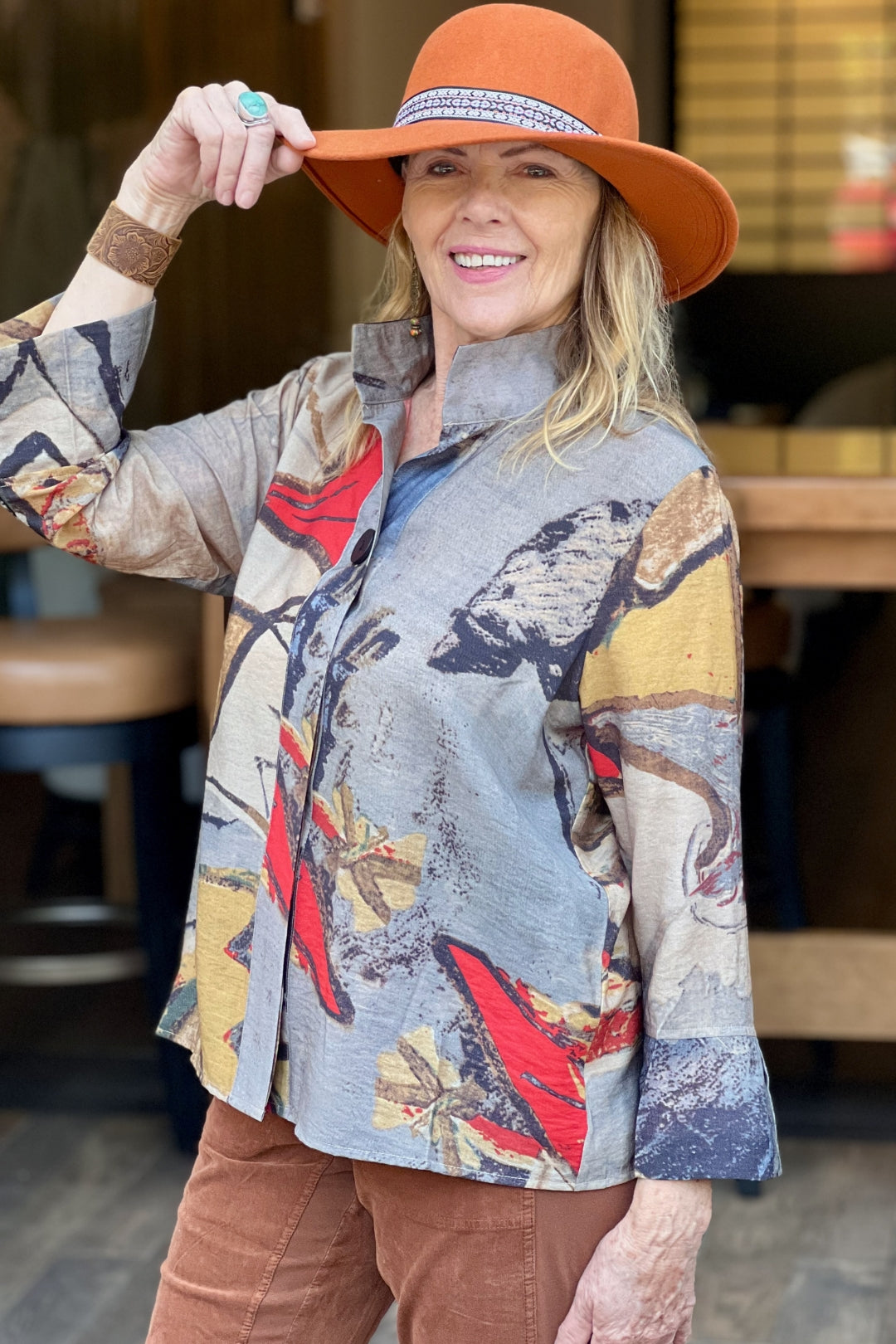 Shana Placket Blouse at Adlib Clothing in Asheville, NC