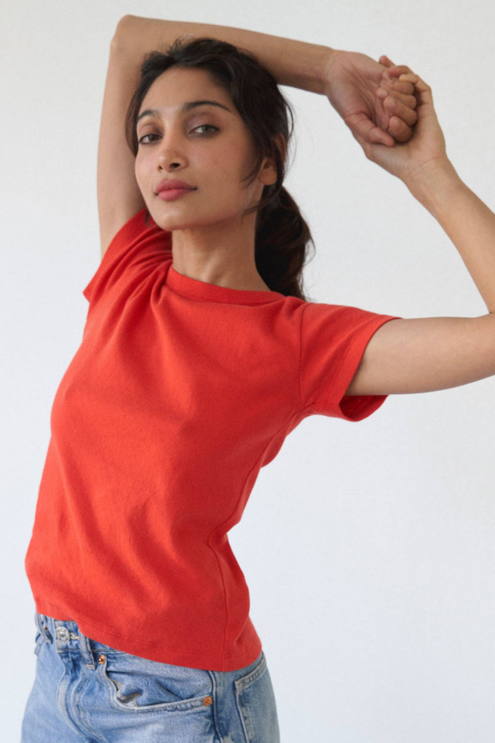 Pointelle Baby Tee