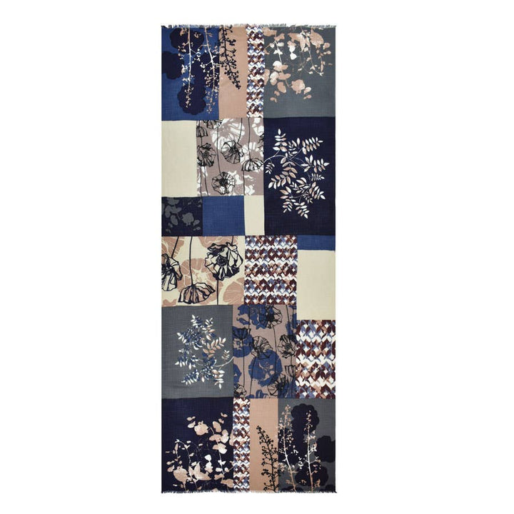 Kamila Mixed Motif Wool Scarf