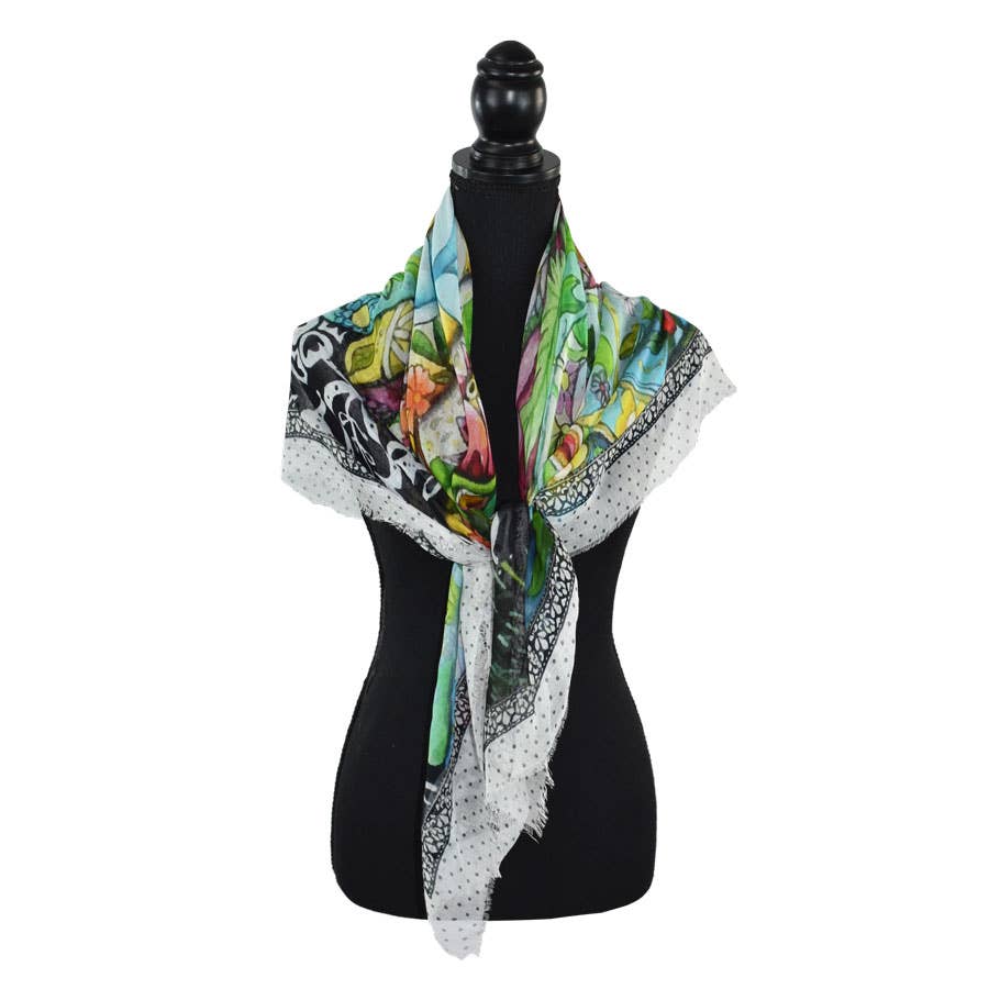 Aishani Whimsical Square Scarf