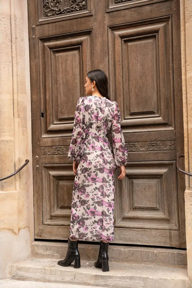 Floral Print Long Dress