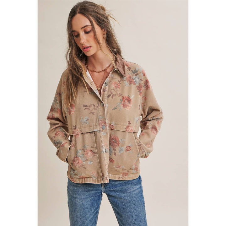 Wild Rose Afternoon Vintage Garment Washed Twill Jacket