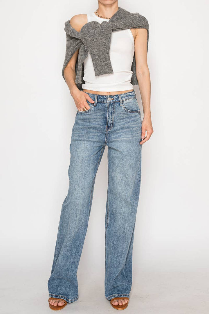 Blue By Artemis Slim Ultra High Rise 90's Straight Jeans