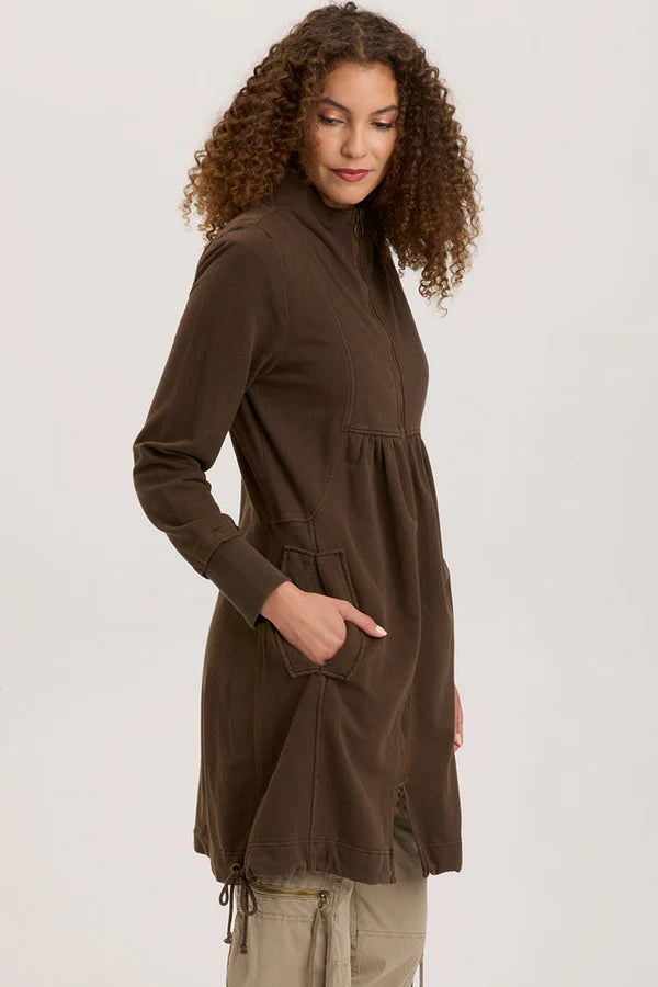 Fleece Funnel Neck Longcoat