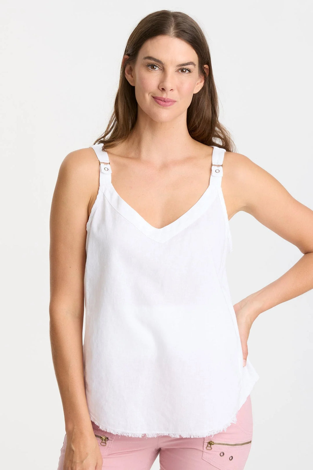XCVI Linen Theroux Tank at Adlib Clothing in Asheville, NC