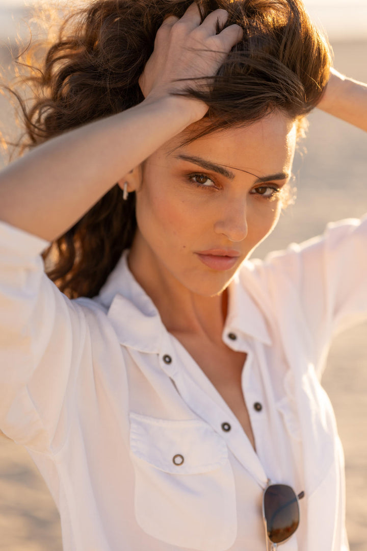 Dusten Button-Up Blouse