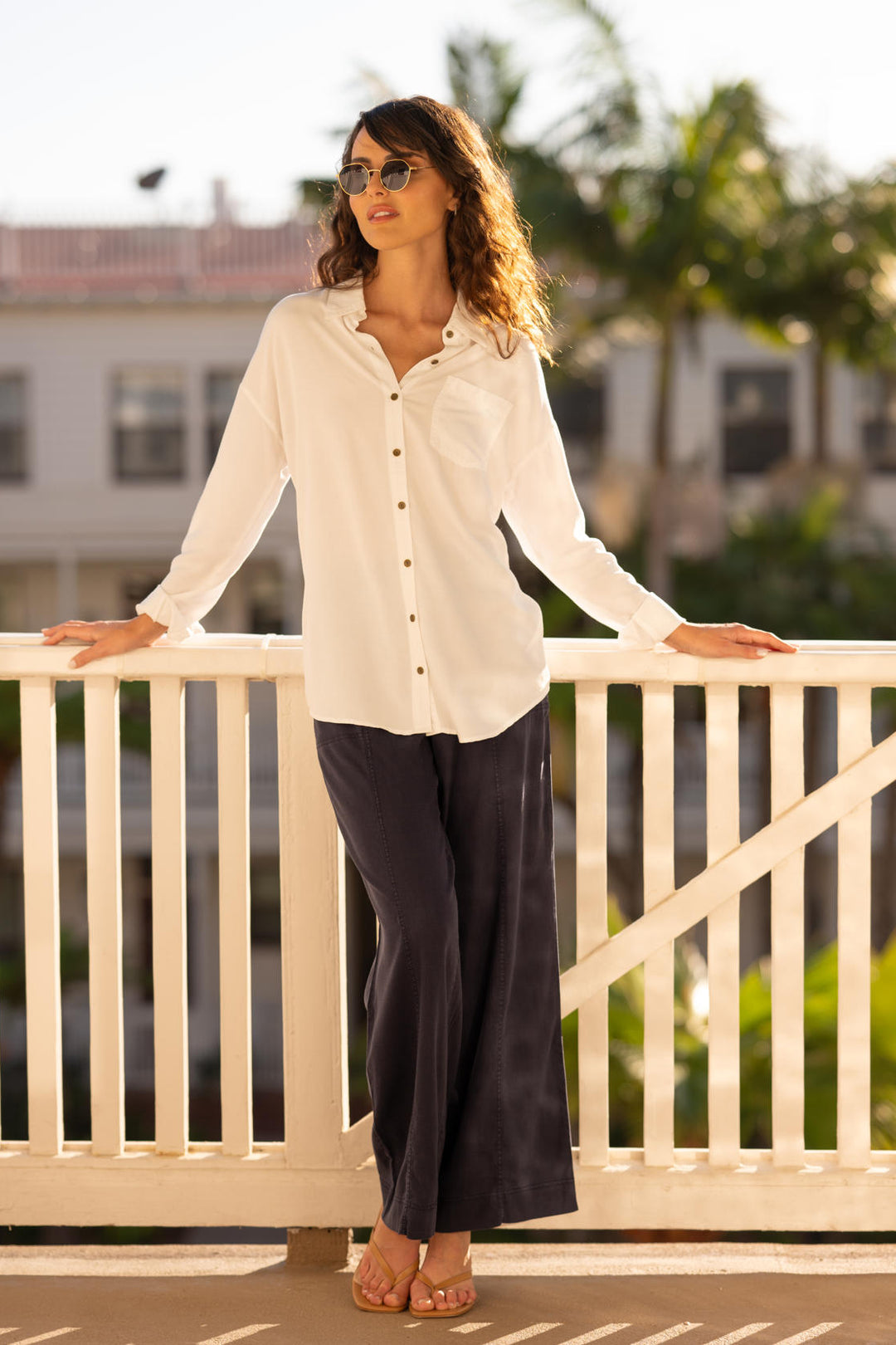 Dusten Button-Up Blouse