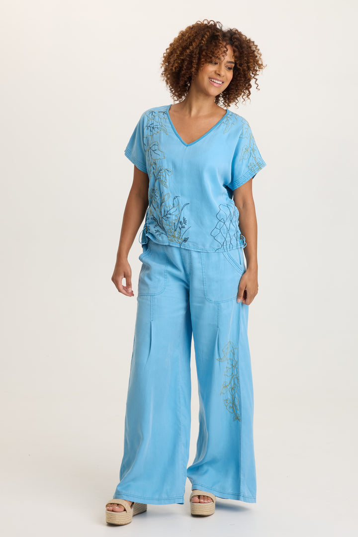 Embroidered Dashell Top