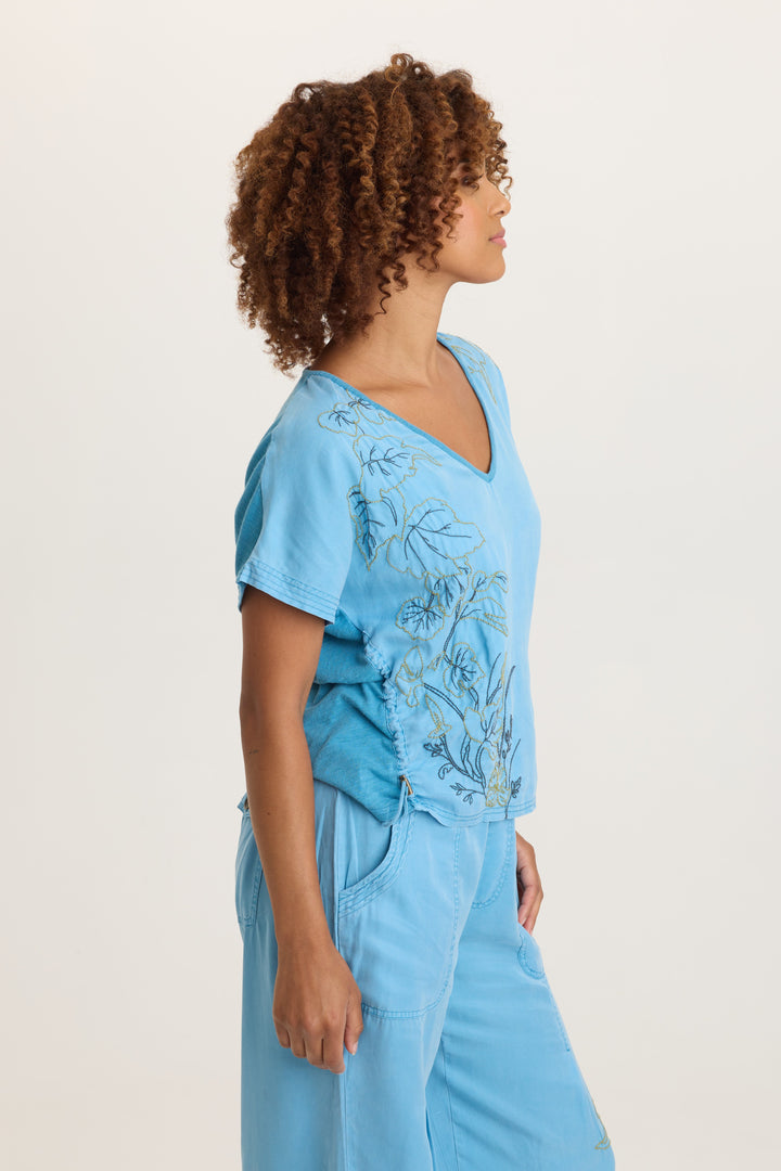 Embroidered Dashell Top