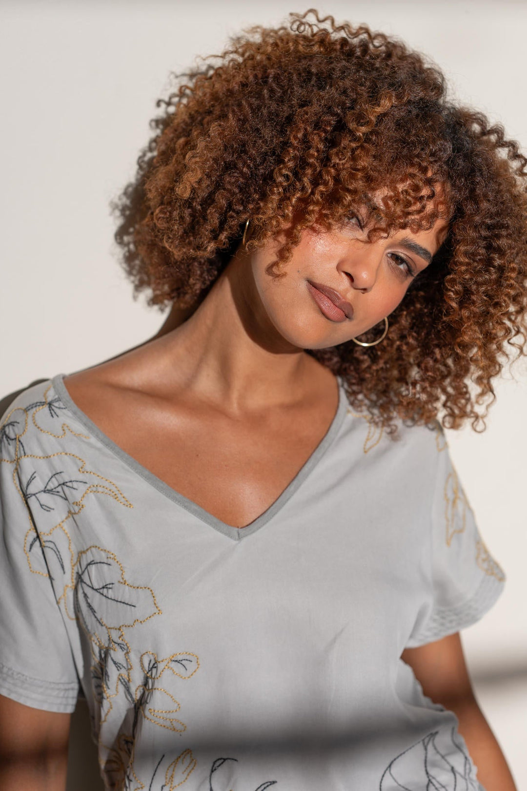 Embroidered Dashell Top