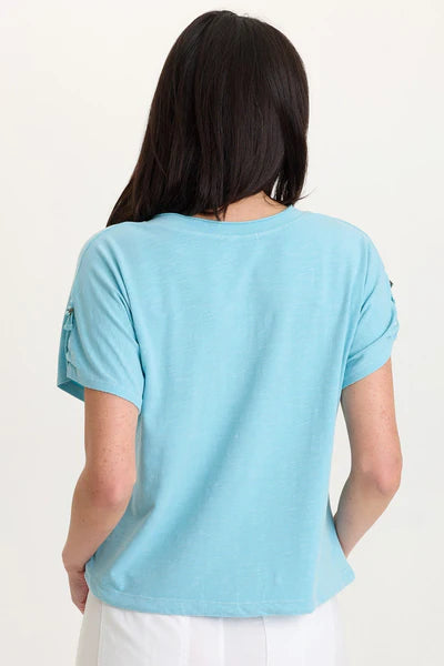 Knit Bower V-Neck Top