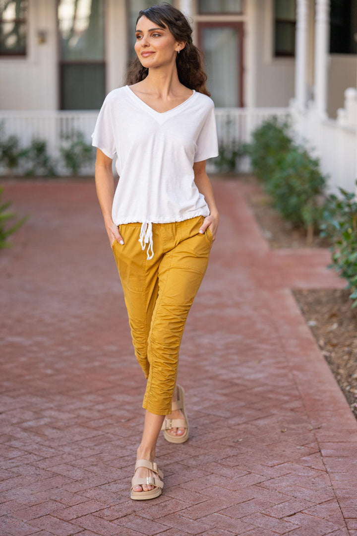 Knit Bower V-Neck Top