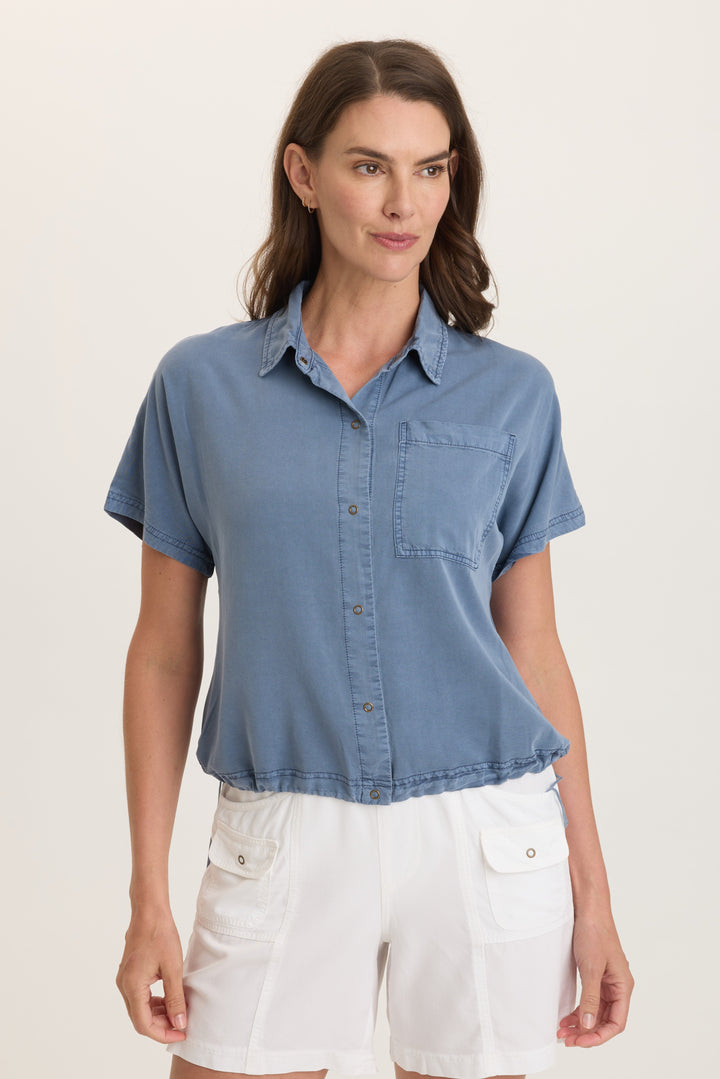 Zane Snap-Up Blouse