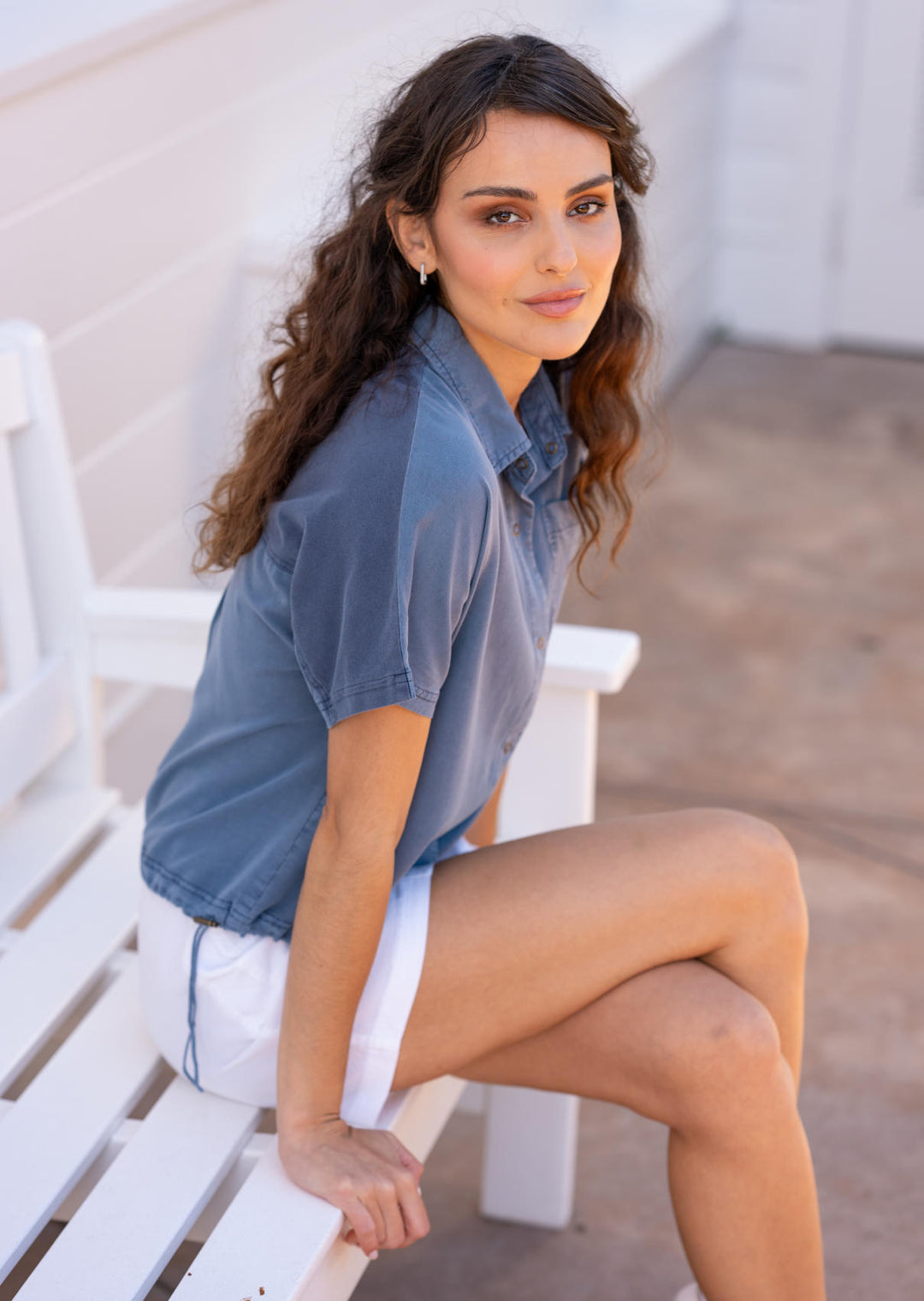 Zane Snap-Up Blouse