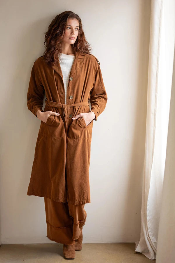 Embroidered Harun Trench