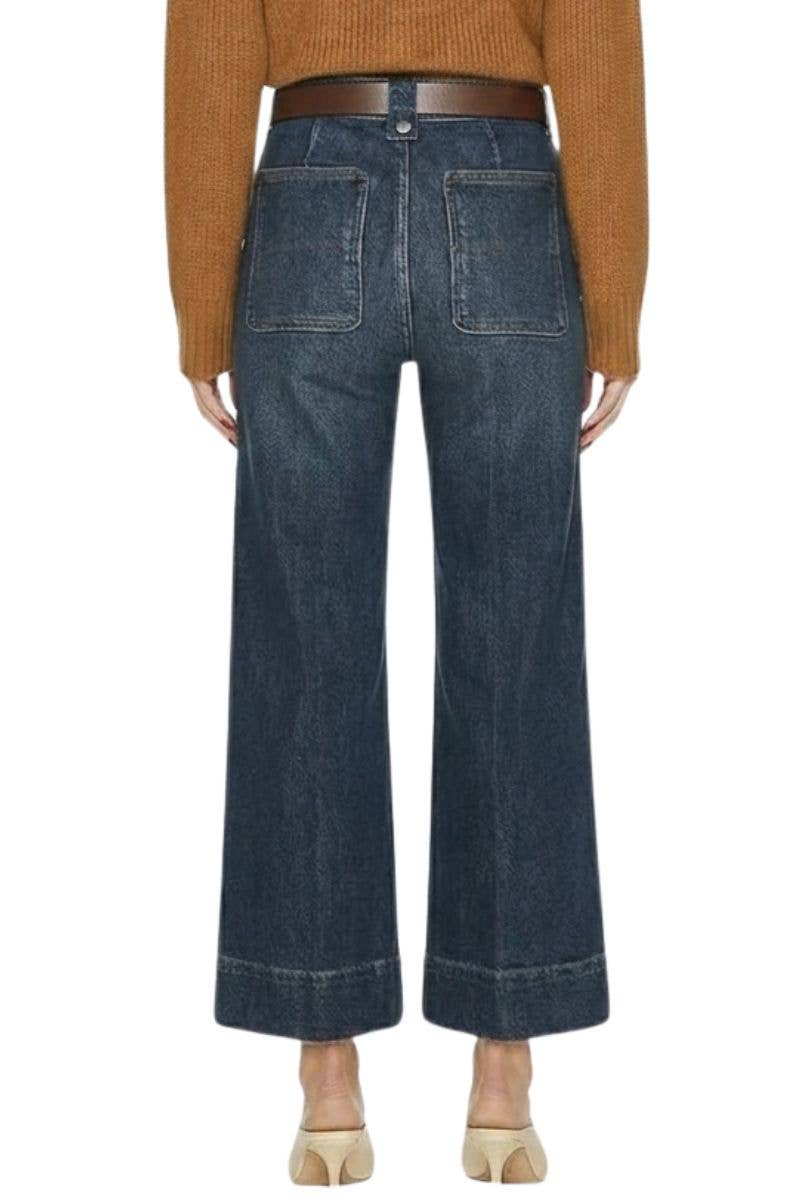 High Rise Tummy Control Slim Palazzo Jeans