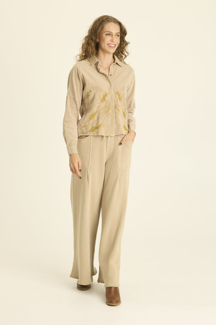 Embroidered Kyle Button Up Blouse