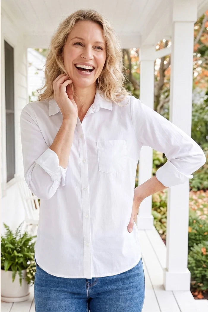Perfect Travel Shaped Hem Shirt