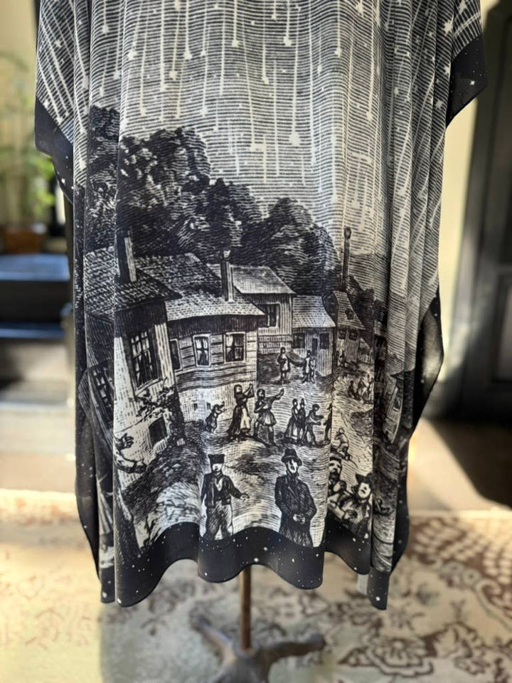 The Stargazer Goddess Duster Kimono w/ Celestial Print
