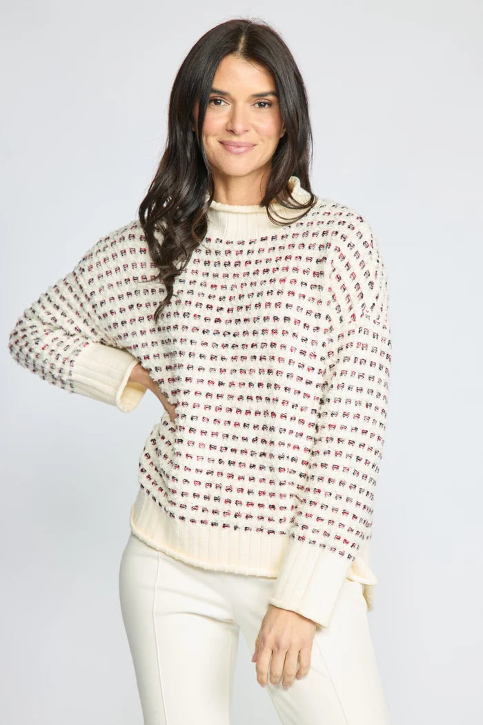 Velura Knit Funnel Neck Sweater