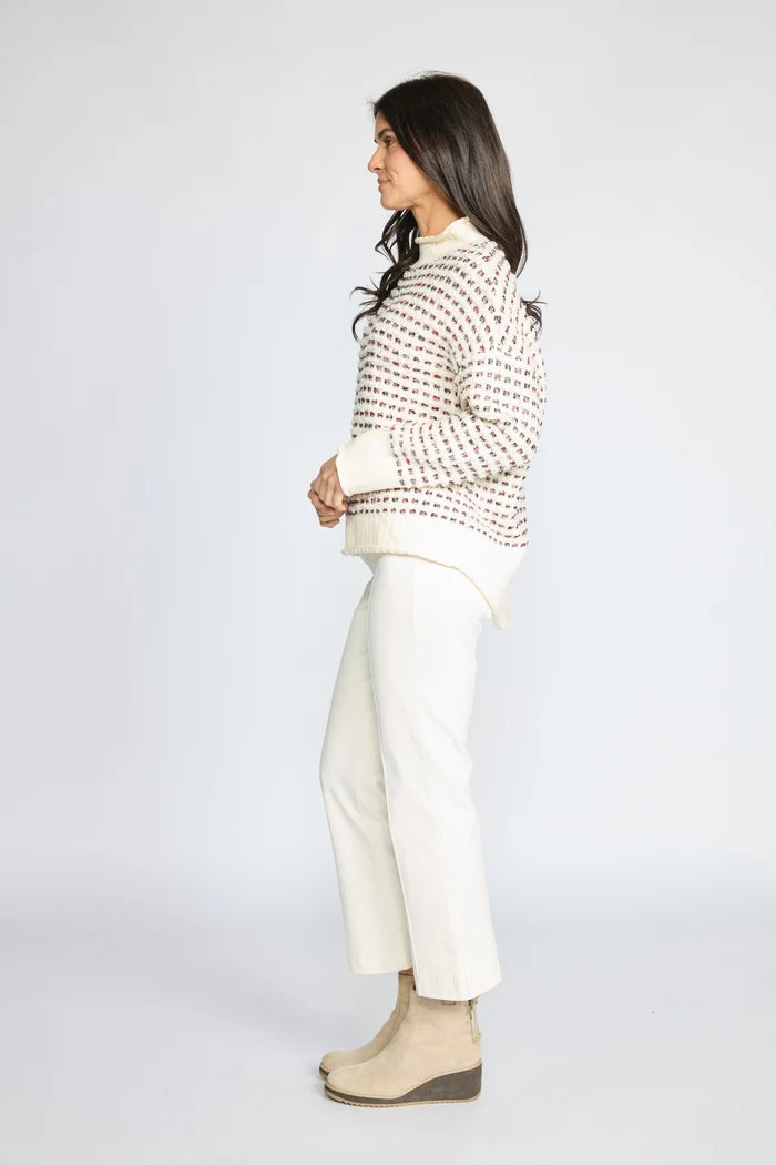 Velura Knit Funnel Neck Sweater