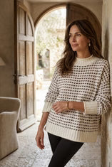 Velura Knit Funnel Neck Sweater