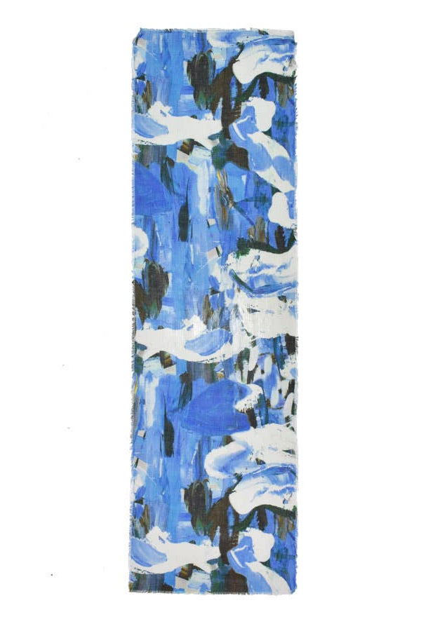 Nash Painterly Abstract Cotton Scarf