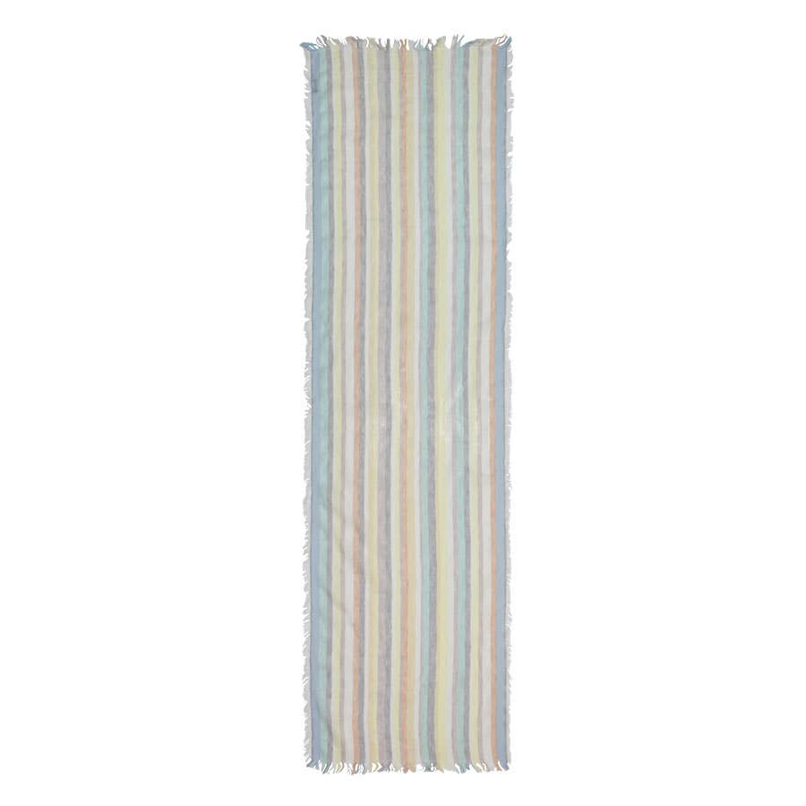 Imani Narrow Striped Linen Scarf