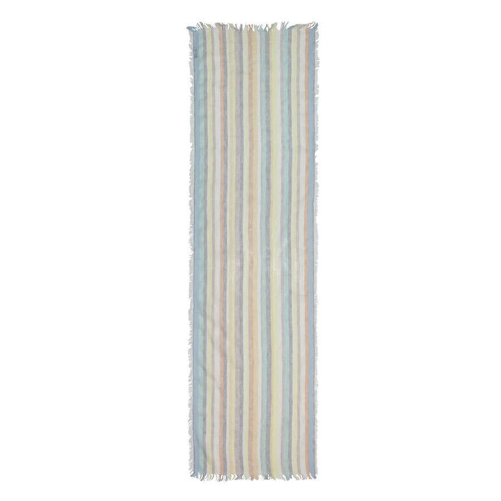 Imani Narrow Striped Linen Scarf