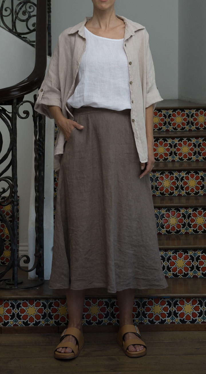 Linen Long Skirt