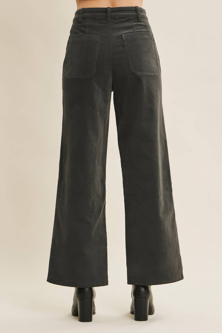 Essential Cozy Chic Corduroy Wide-Leg Pants