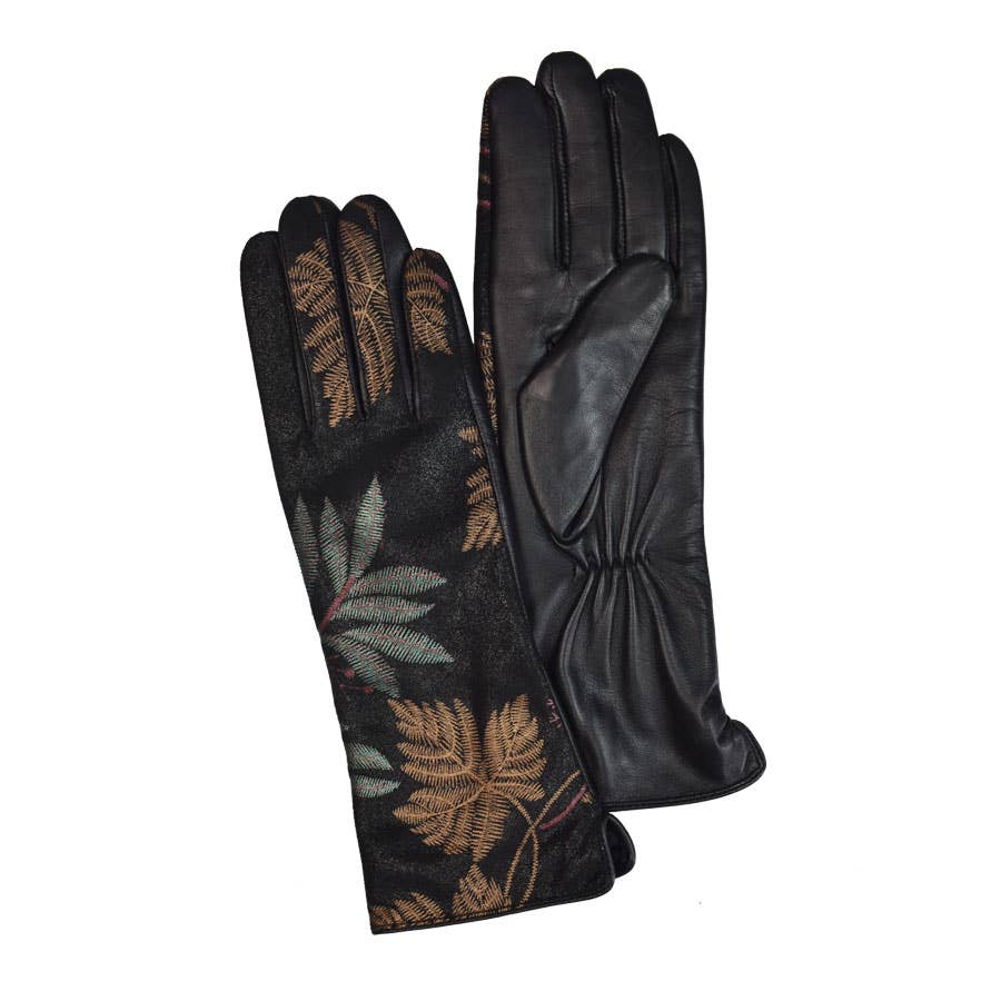Sycamore Metallic Leather Gloves