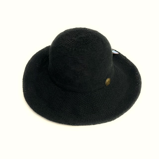 Cotton Blend Large Turn Up Brim Hat with SPF50+ 2026