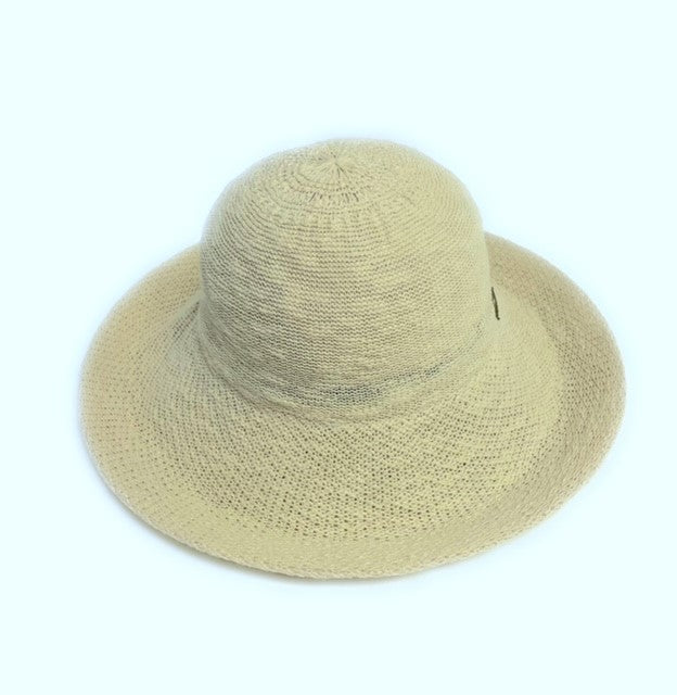 Cotton Blend Large Turn Up Brim Hat with SPF50+ 2026