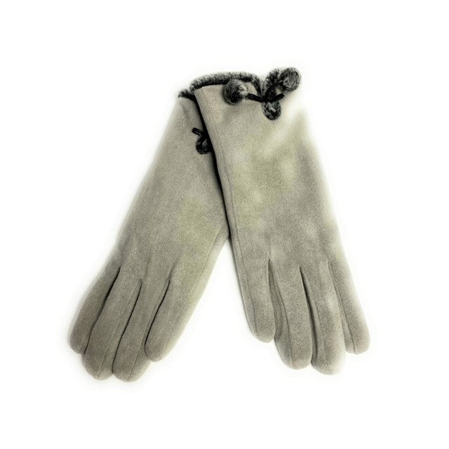 Micro Suede Glove with Faux Fur