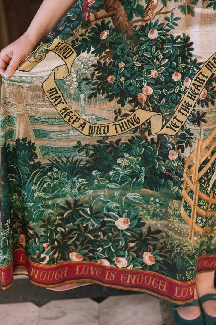 Wildheart Bohéme Long Maxi Slip Dress w/ Unicorn & Castle