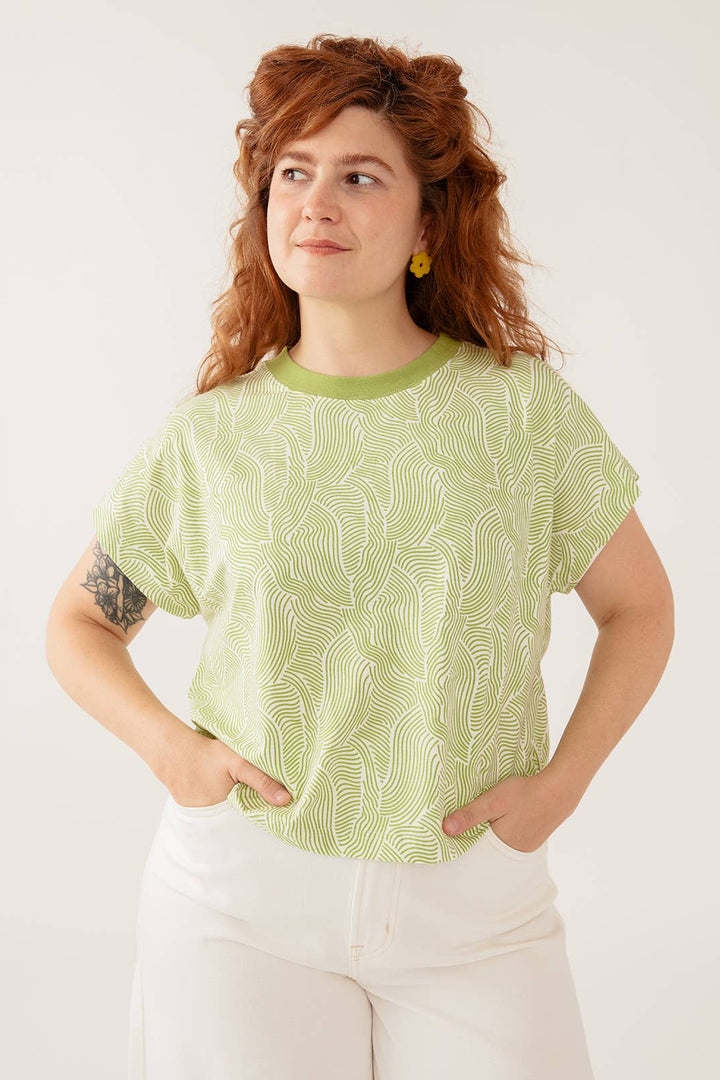 Caitlin Top Pear Waves Jersey
