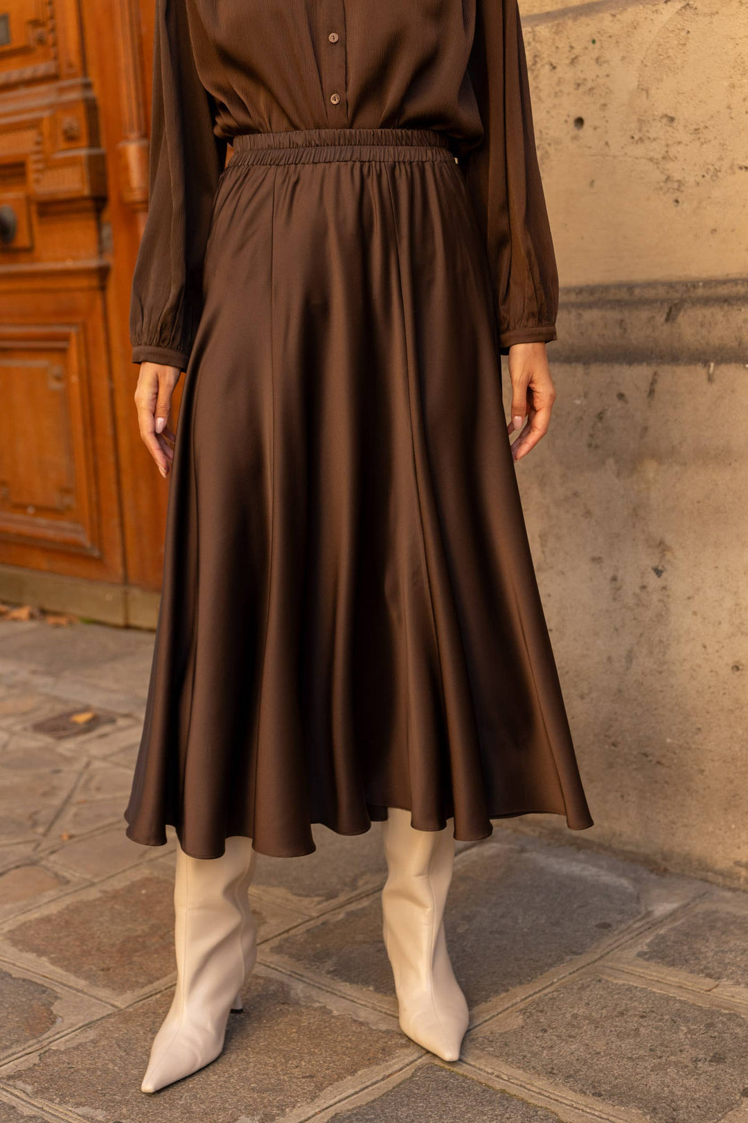 Valentine Skirt in Solid Satin