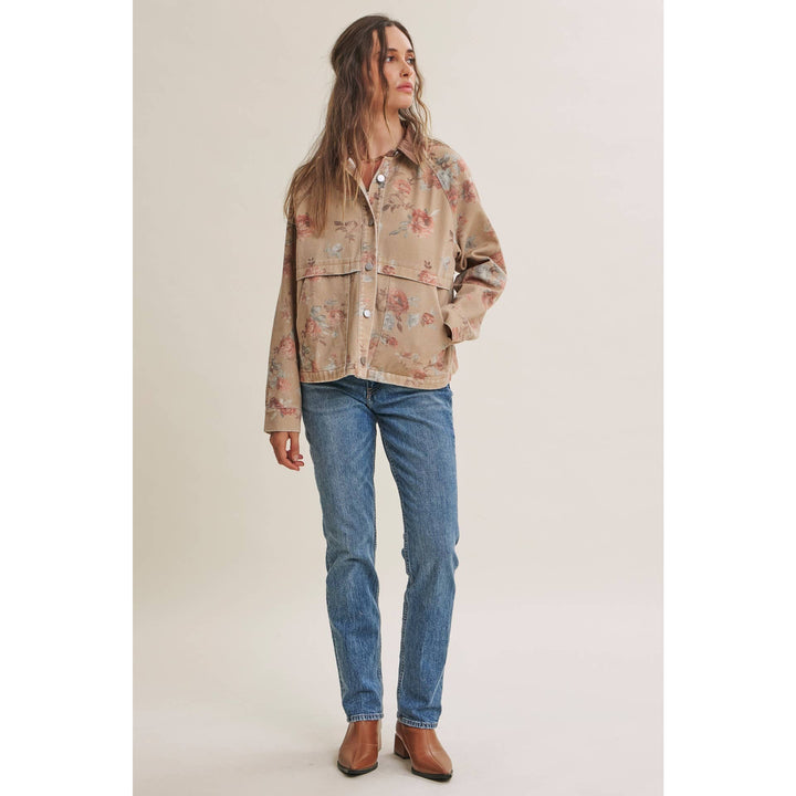 Wild Rose Afternoon Vintage Garment Washed Twill Jacket