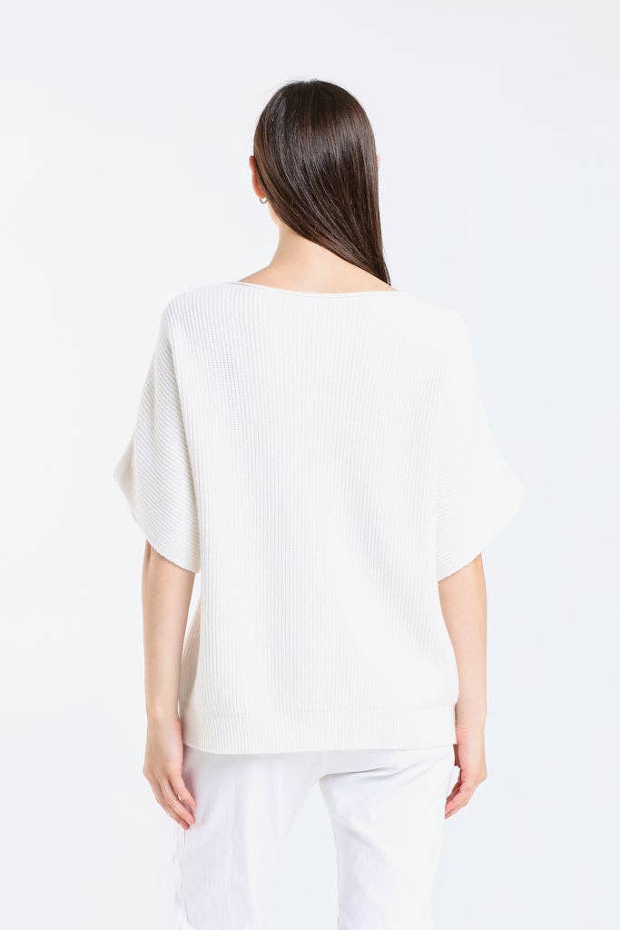 Colleen Seriously Soft SS Crew Ribbed Sweater