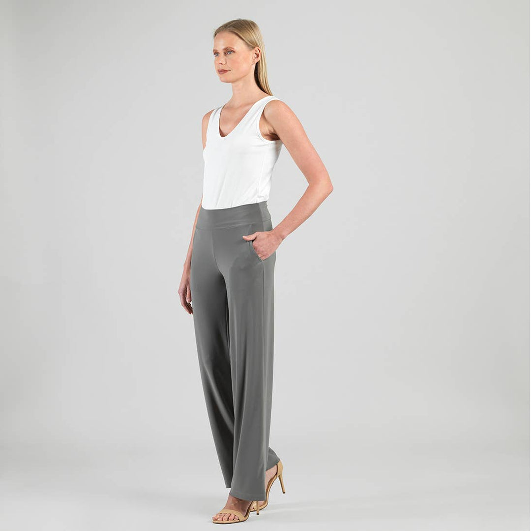 Wide Leg Pocket Pant: Brown
