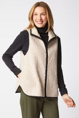 Reversible Faux Suede Allie Sherpa Vest