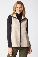 Reversible Faux Suede Allie Sherpa Vest