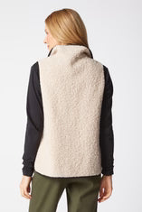 Reversible Faux Suede Allie Sherpa Vest